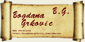 Bogdana Grković vizit kartica
